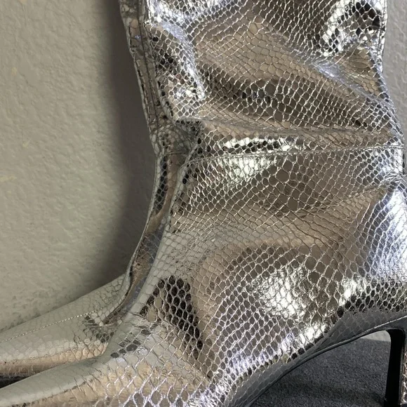 Steve Madden silver slouch boots - Picture 3 of 7